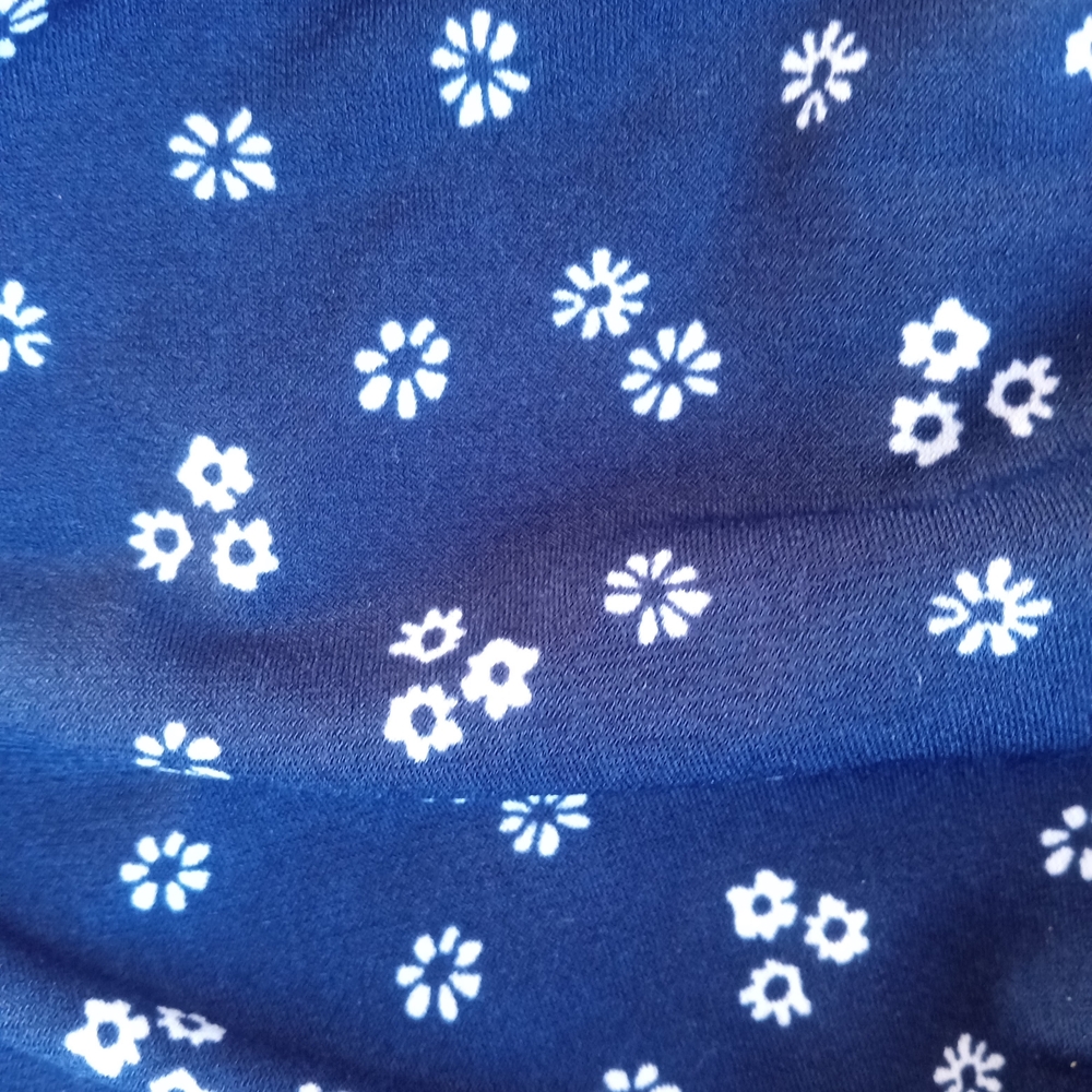 Michael Kors Navy Blue Floral Lace Trim V-Neck Midi Shift Dress XL - Picture 6 of 8